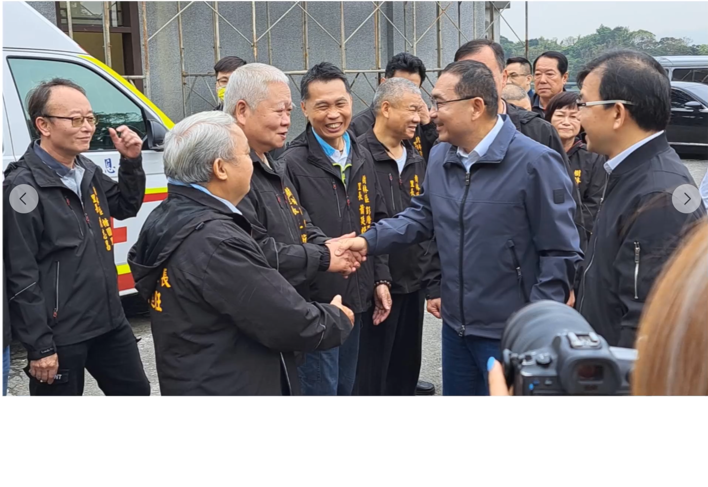 海明禪寺捐贈價值約360萬新式高頂救護車1輛，提供緊急救護使用，攜手里鄰，提升樹林地區消防救護效能。