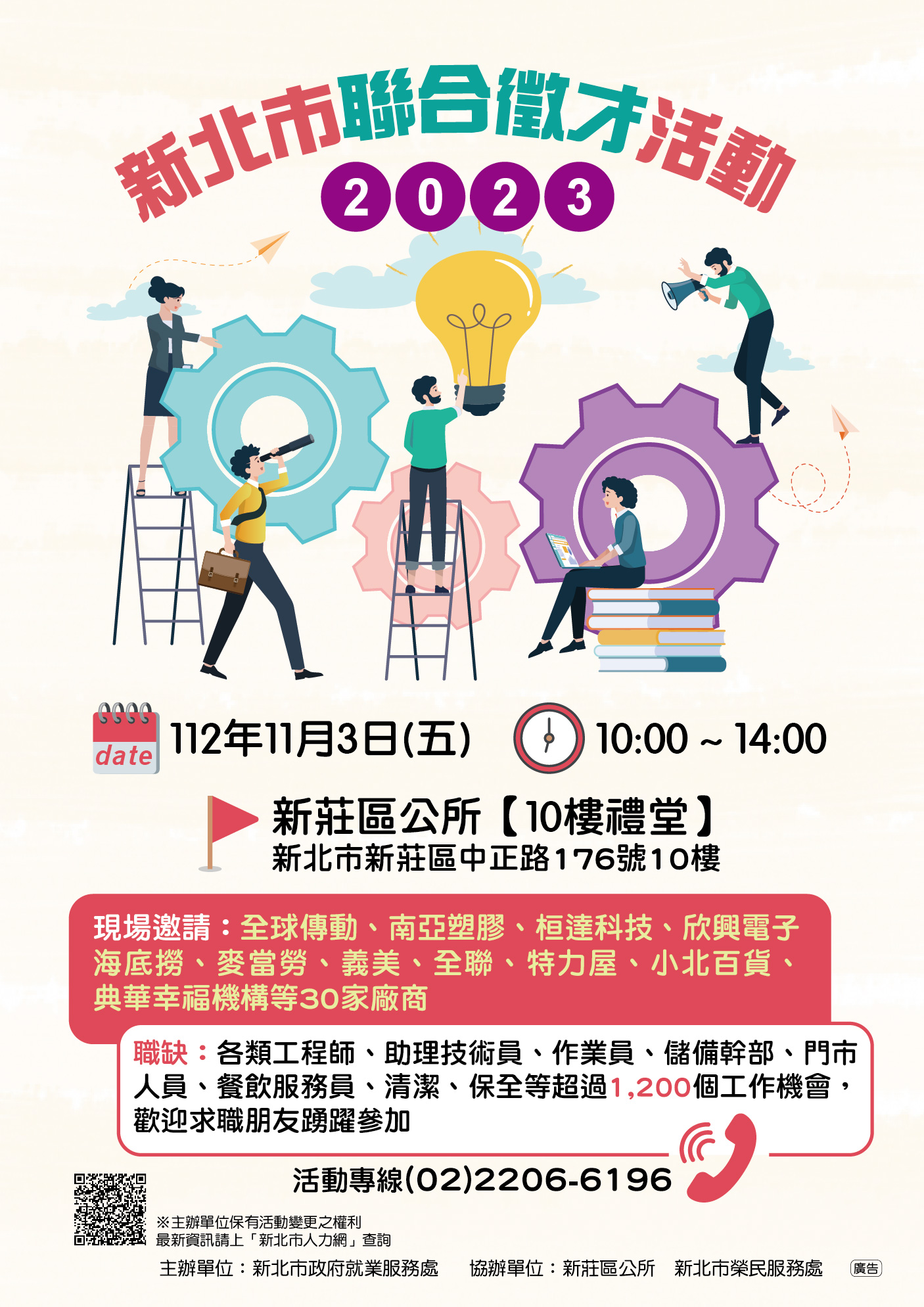 新北市就業服務處-徵才海報1103