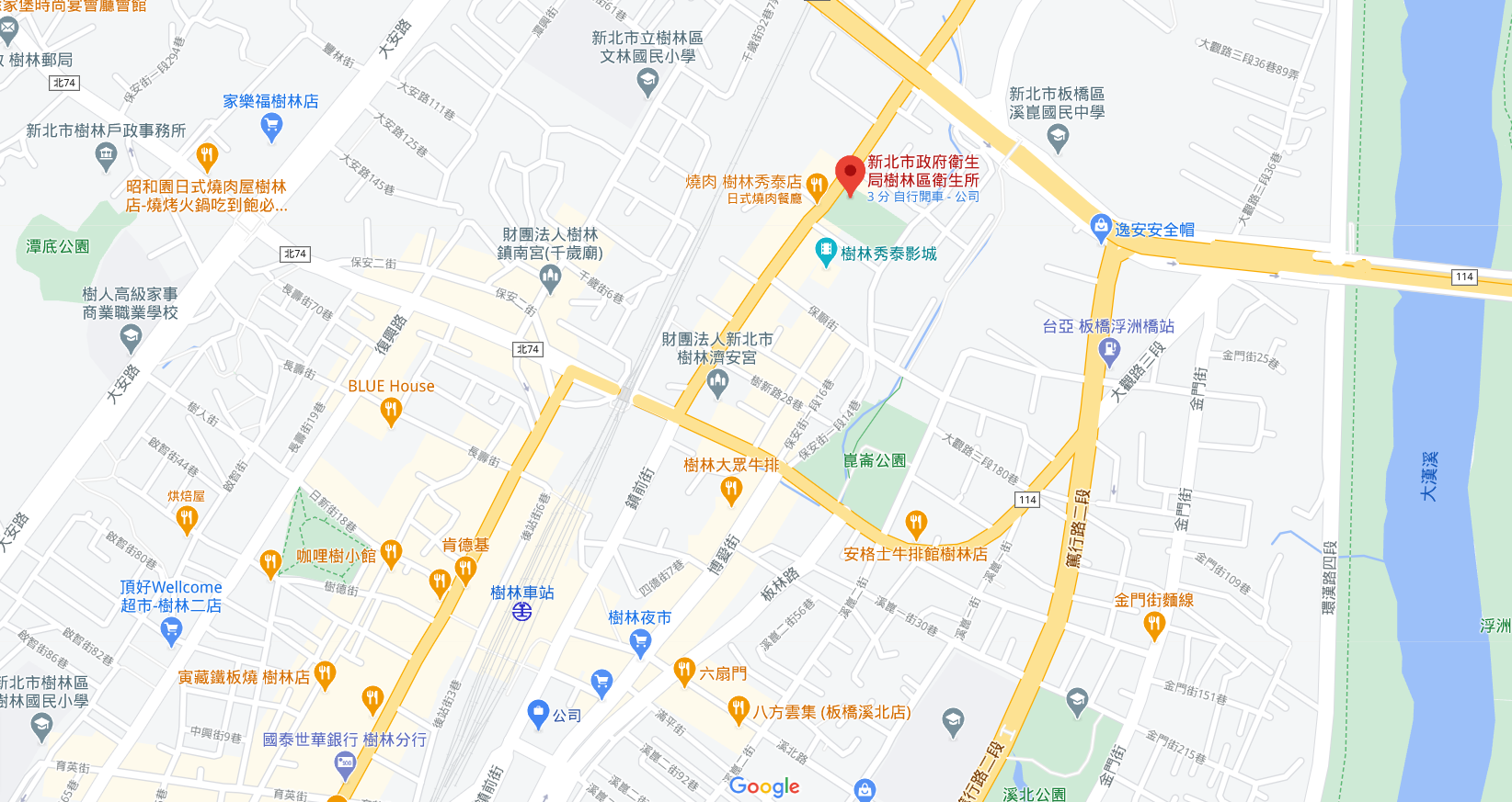 樹林區衛生所位置圖