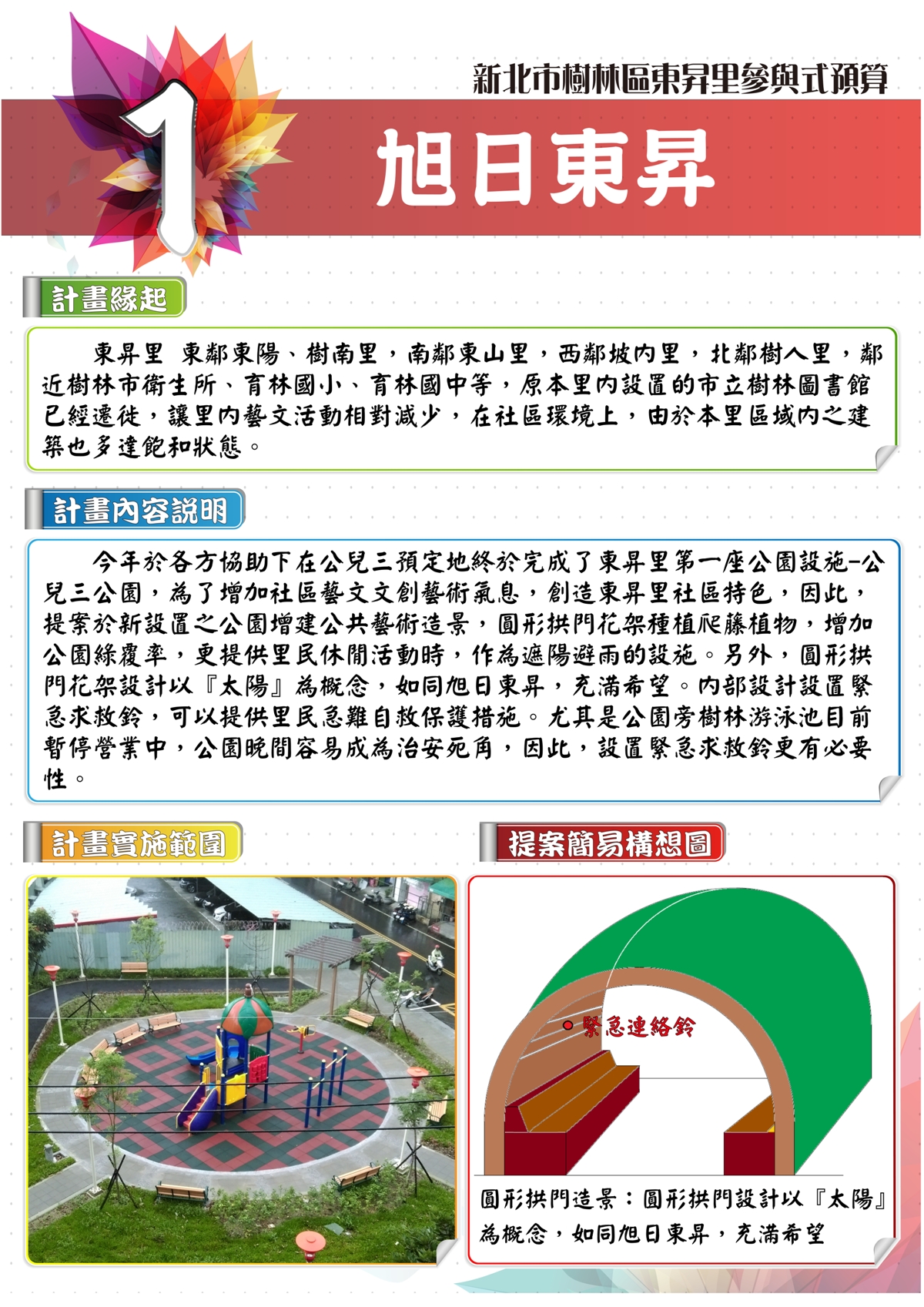 旭日東昇-計畫簡介海報