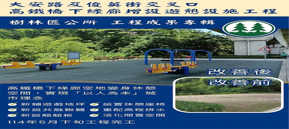 樹林區大安路俊英街口高鐵橋下綠廊大升級-1